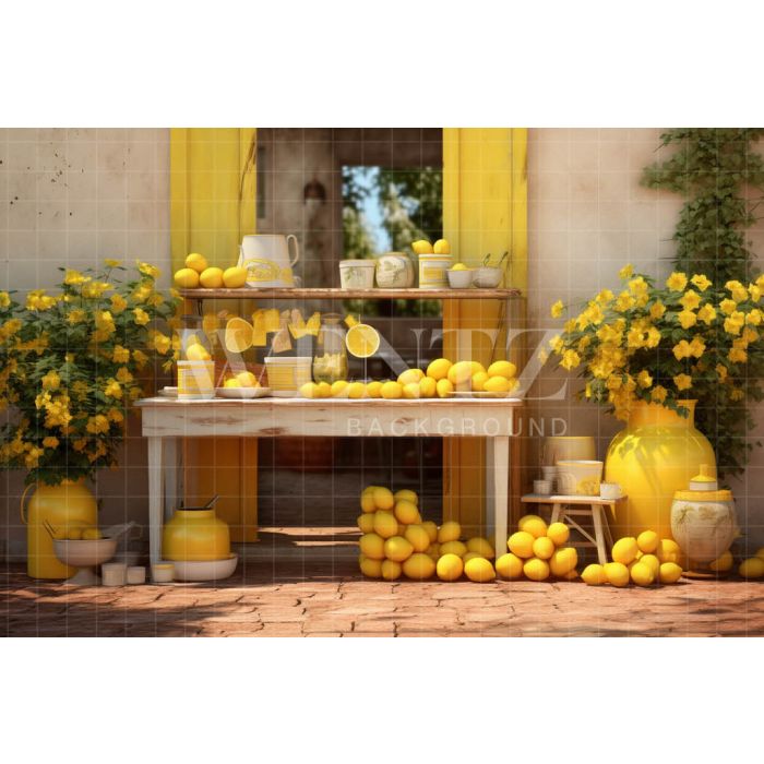 Photography Background in Fabric Lemon Wall / Backdrop 5133