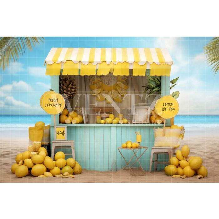 Photographic Background in Fabric Lemonade Stand/ Backdrop 5136