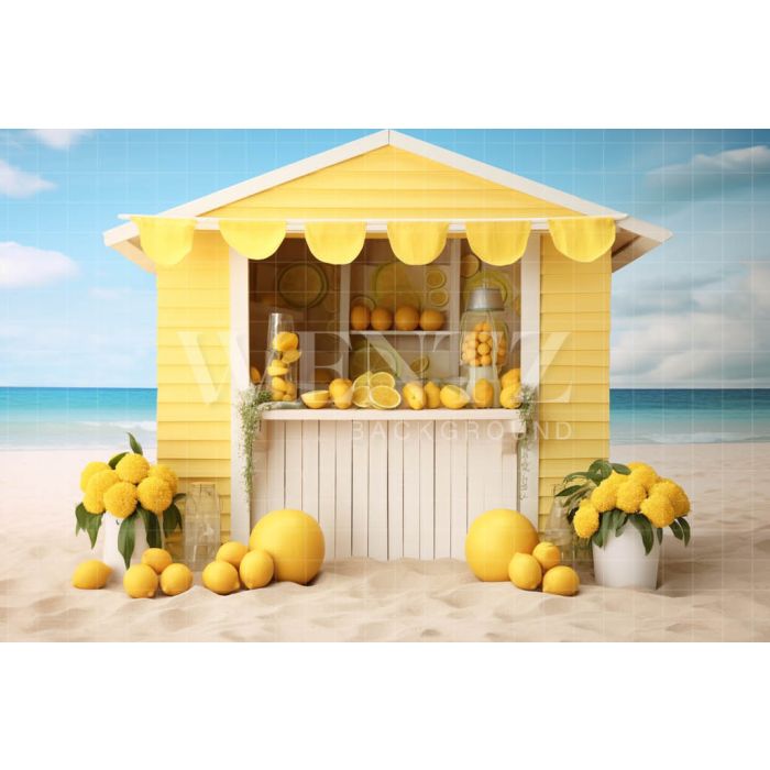 Photographic Background in Fabric Lemonade Stand / Backdrop 5137