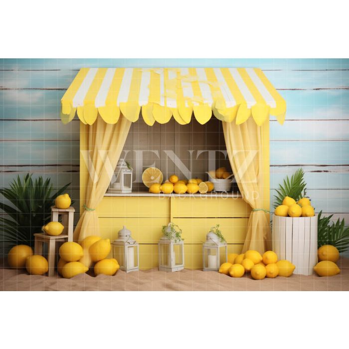 Photographic Background in Fabric Lemonade Stand / Backdrop 5139