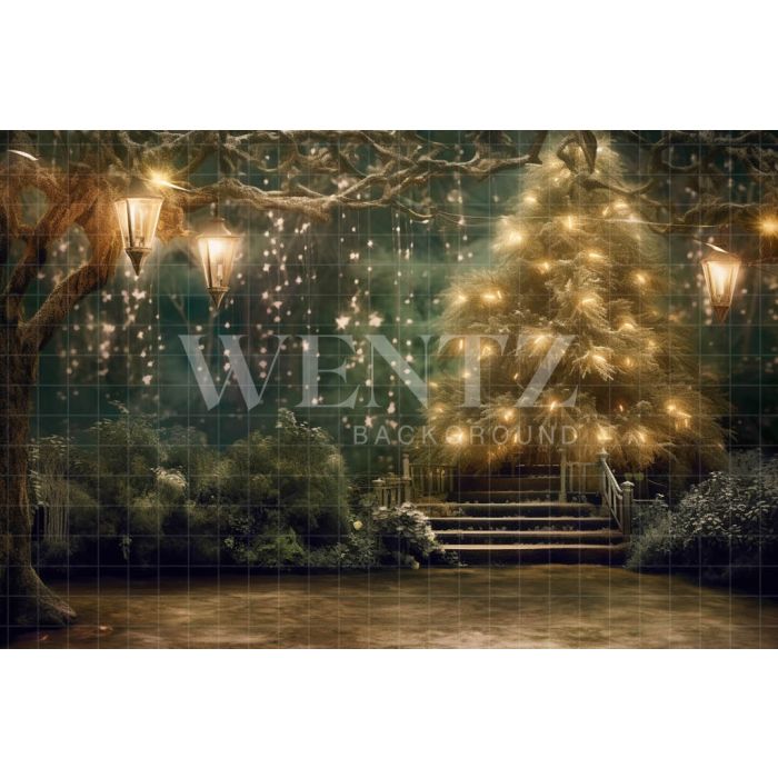 Photographic Background in Fabric Charming Christmas Set / Backdrop 5157