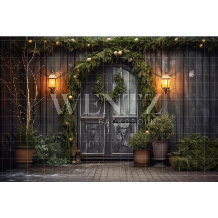 Photographic Background in Fabric Christmas Facade / Backdrop 5164