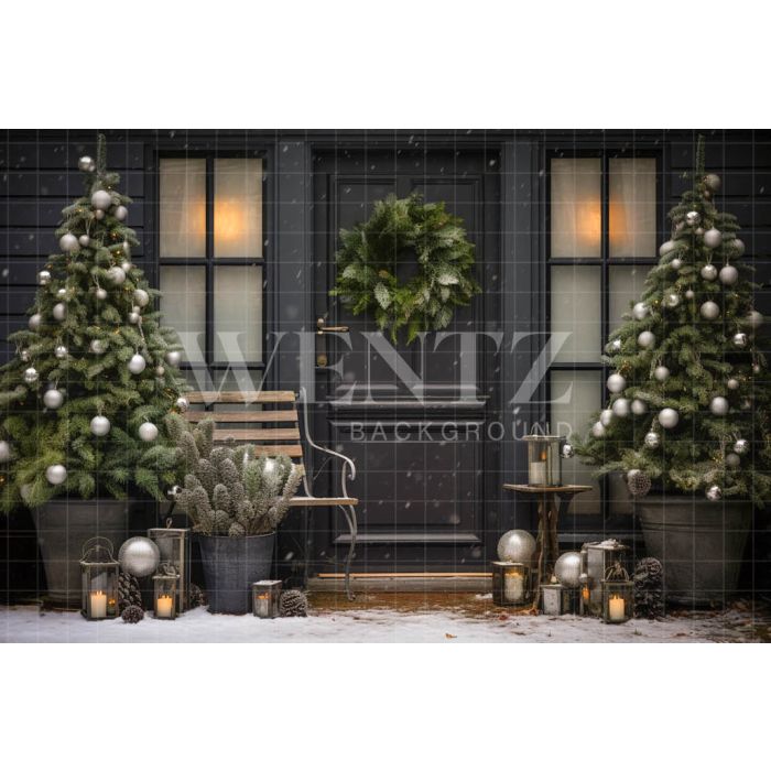 Photographic Background in Fabric Christmas Facade / Backdrop 5166