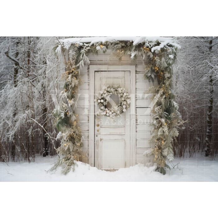 Photographic Background in Fabric Christmas Facade / Backdrop 5168