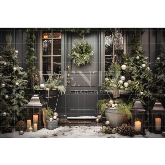 Photography Background in Fabric Christmas Facade / Backdrop 5171