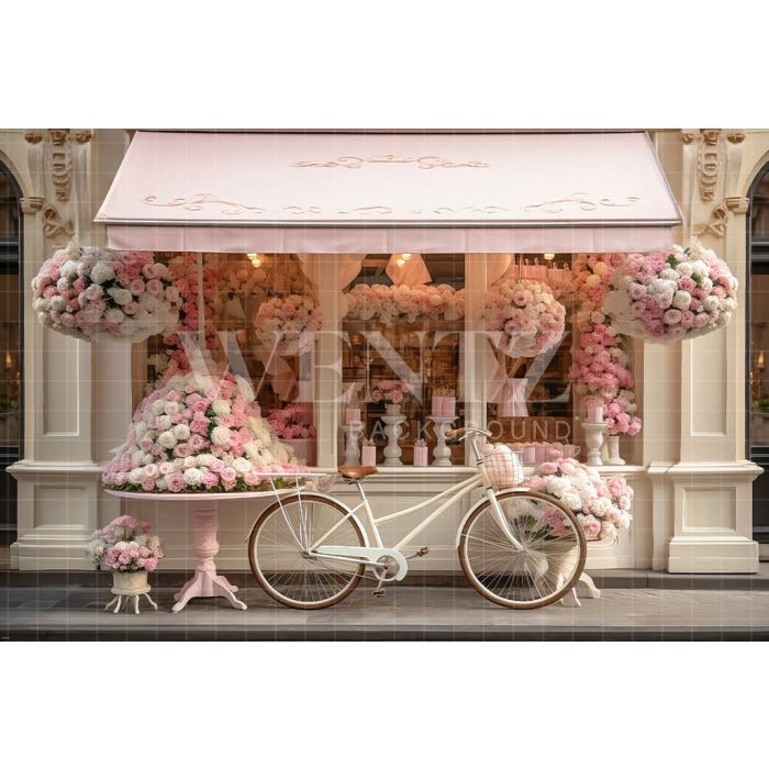 Photography Background in Fabric Flower Shop / Backdrop 5179