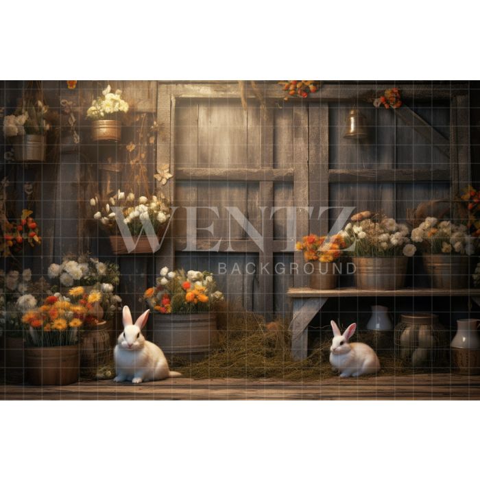 Photography Background in Fabric Easter Scenery / Backdrop 5202