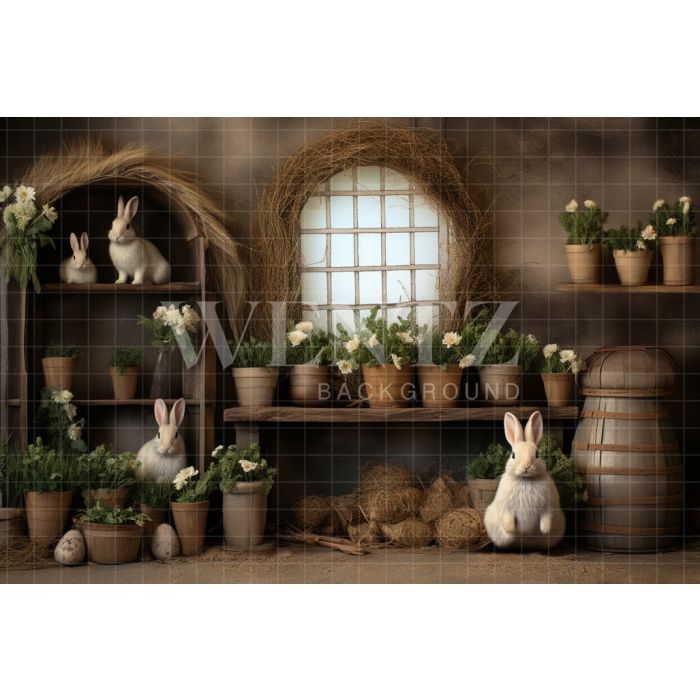 Photography Background in Fabric Easter Scenery / Backdrop 5203