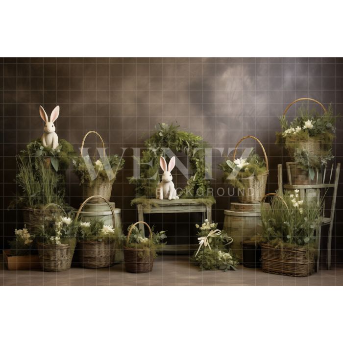 Photography Background in Fabric Easter Scenery / Backdrop 5206