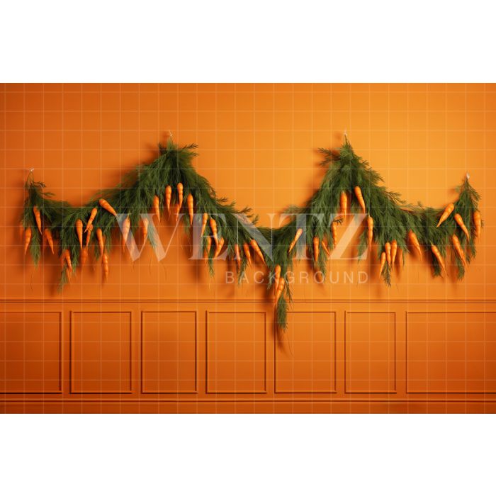 Photography Background in Fabric Easter Scenery with Carrots / Backdrop 5211