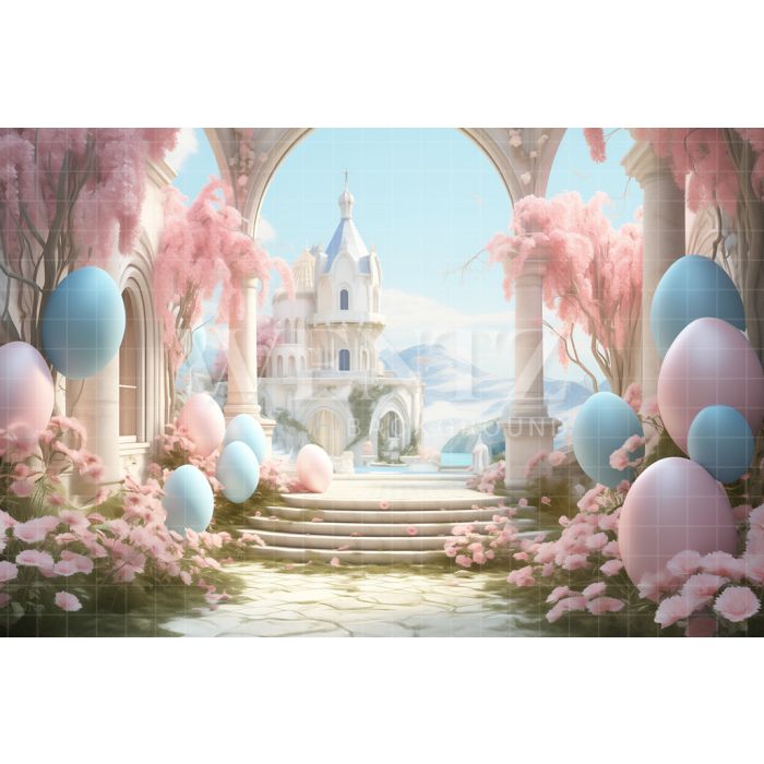 Photography Background in Fabric Easter Scenery / Backdrop 5213