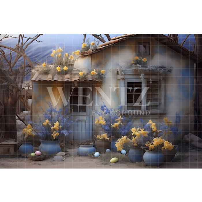 Photography Background in Fabric Easter Scenery / Backdrop 5234