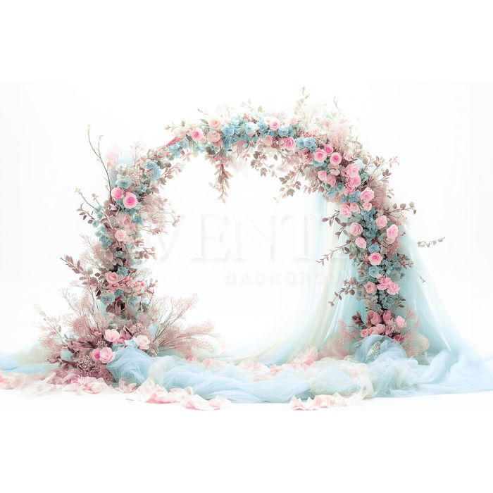 Photography Background in Fabric Floral Arch / Backdrop 5273