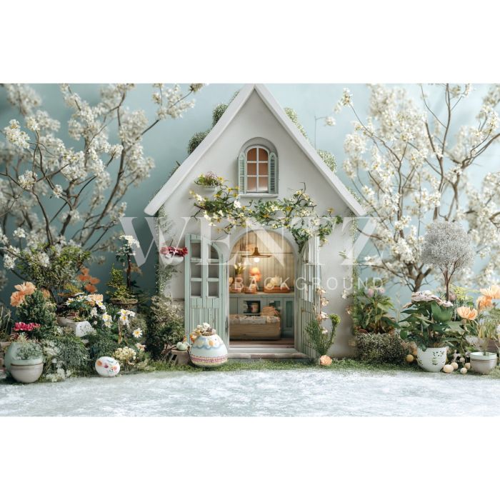 Photography Background in Fabric Easter 2024 House / Backdrop 5702