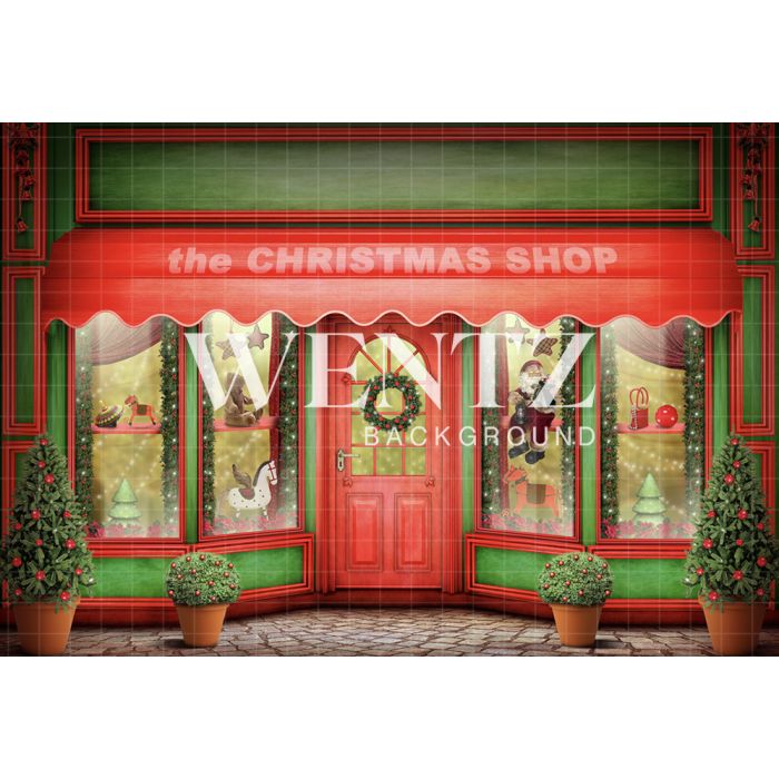 Photography Background in Fabric Christmas Toy Store / Backdrop 898