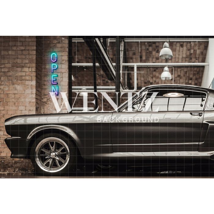 Photography Background in Fabric Car and Daddy Garage / Backdrop1829