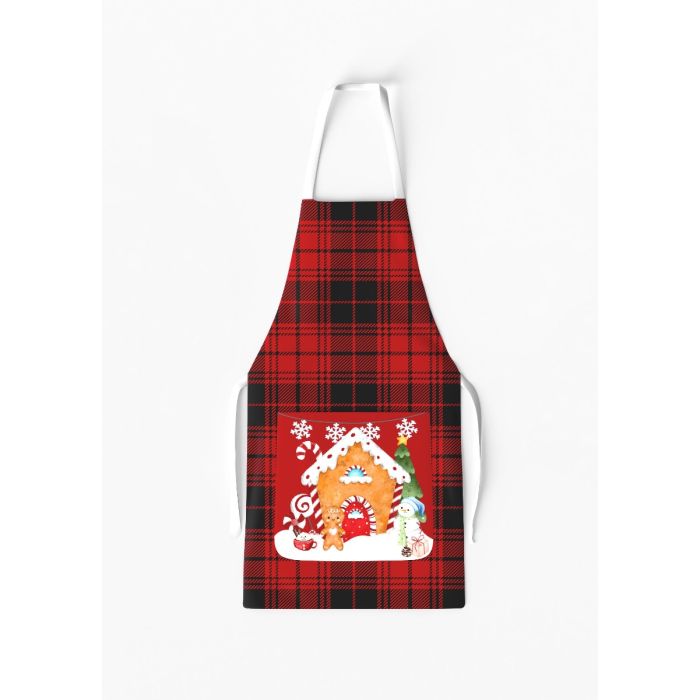 Gingerbread House Apron with Pocket / AW44