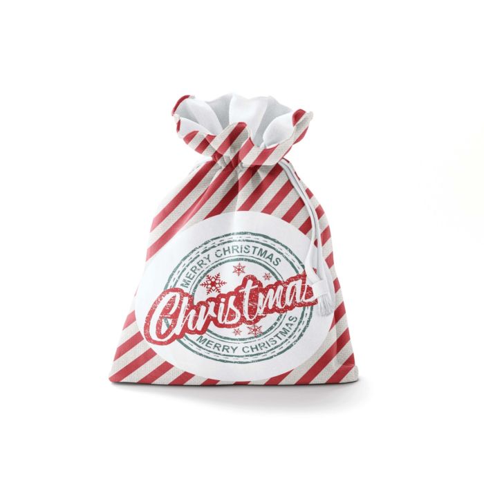 Striped Decorative Christmas Bag With String / WS07