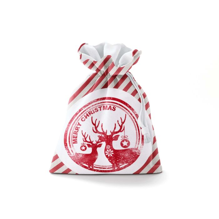 Striped Decorative Christmas Bag With String / WS08