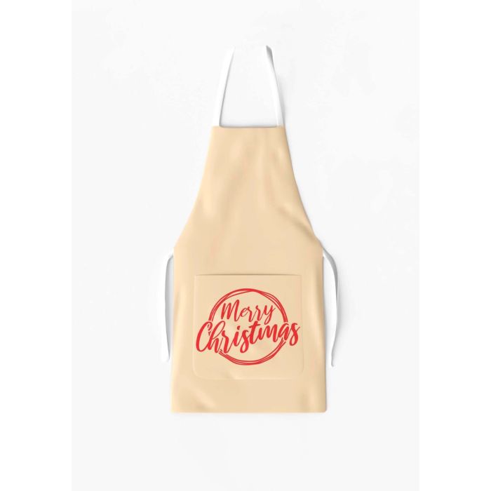 Christmas Apron with Pocket Beige / AW17