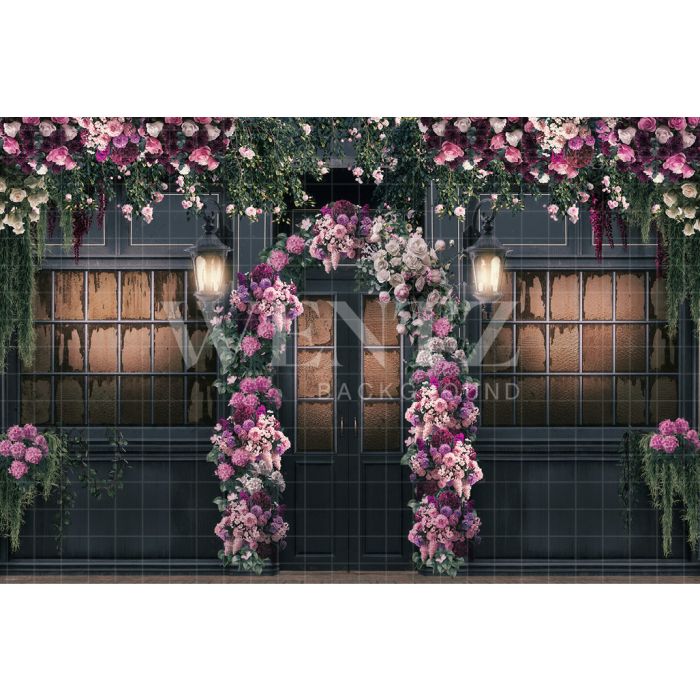 Photography Background in Fabric Flower Store / Backdrop CW133