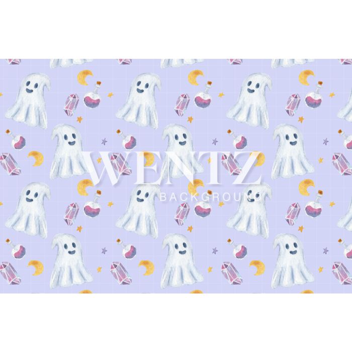 Photography Background in Fabric Halloween Ghost / Backdrop 2455