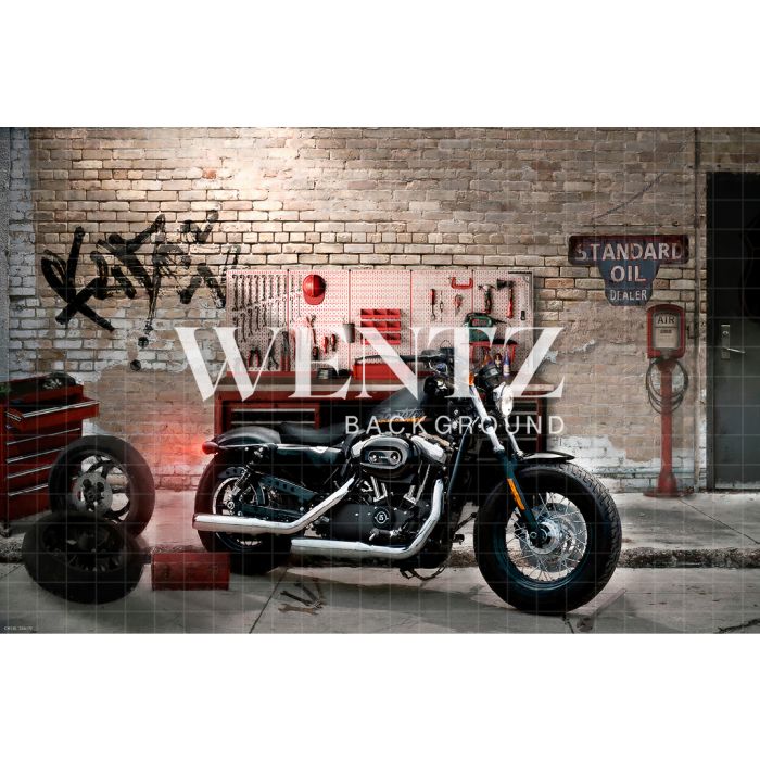 Photography Background in Fabric Father's Day Garage / Backdrop CW150