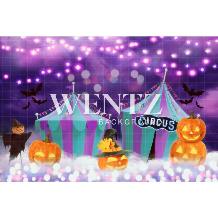 Photography Background in Fabric Halloween Circus / Backdrop CW159