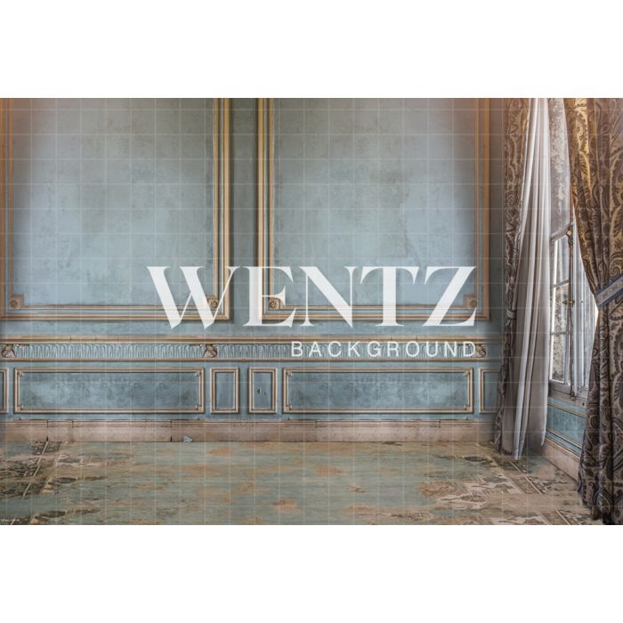 Photography Background in Fabric Boiserie Wall with Window / Backdrop 2374