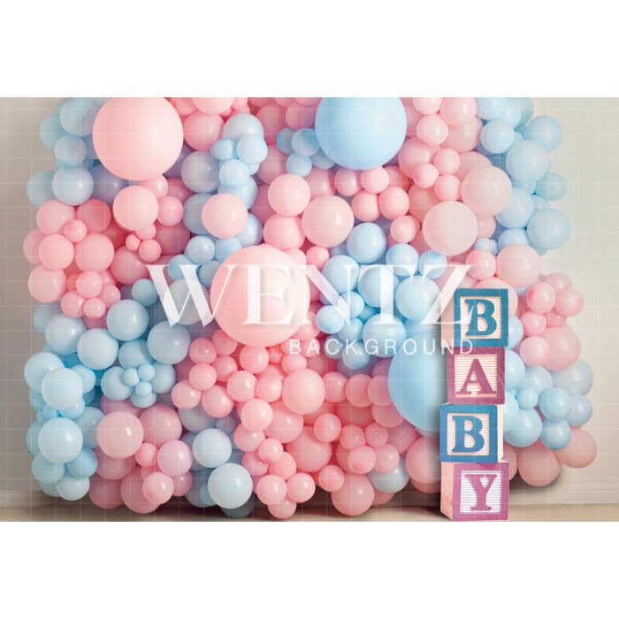 Photography Background in Fabric Gender Reveal / Backdrop 2241