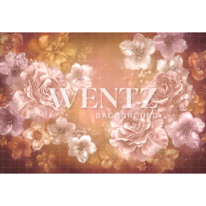Photography Background in Fabric Flowers Fine Art / Backdrop CW89