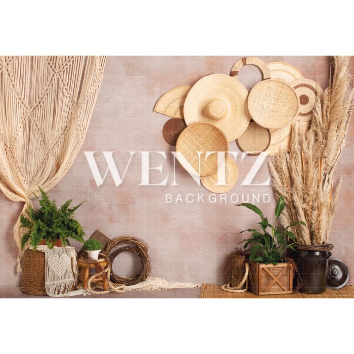 Photography Background in Fabric Boho Wall with Macramé / Backdrop 2245
