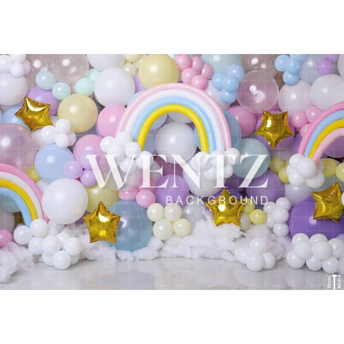 Photography Background in Fabric Cake Smash Colorful With Rainbow / Backdrop 2367