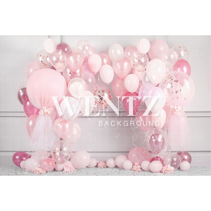 Photography Background in Fabric Cake Smash Pink and White / Backdrop 2228