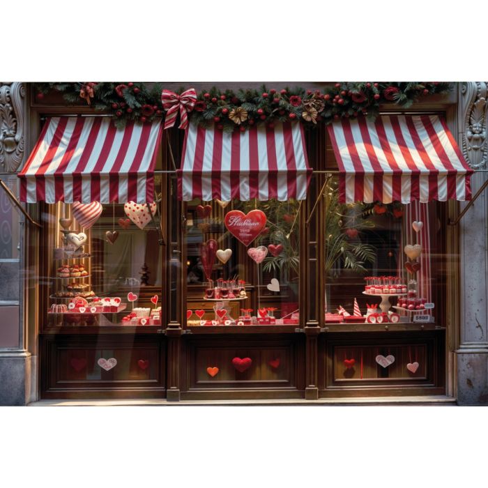Photography Background in Fabric Valentine's Day Sweet Shop 2024 / Backdrop 6009
