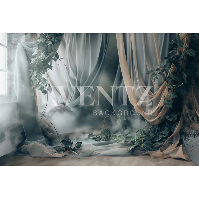 Photography Background in Fabric Mother's Day 2024 Scenery with Curtains / Backdrop 5795