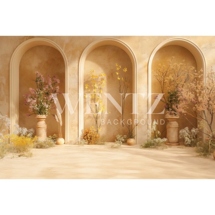 Photography Background in Fabric Mother's Day 2024 Arches with Flowers / Backdrop 5835