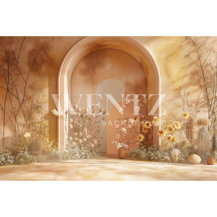 Photography Background in Fabric Mother's Day 2024 Arch with Flowers / Backdrop 5829