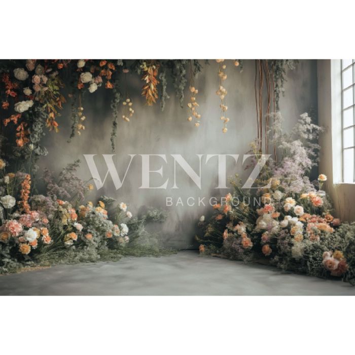 Photography Background in Fabric Mother's Day 2024 Floral Scenery / Backdrop 5839