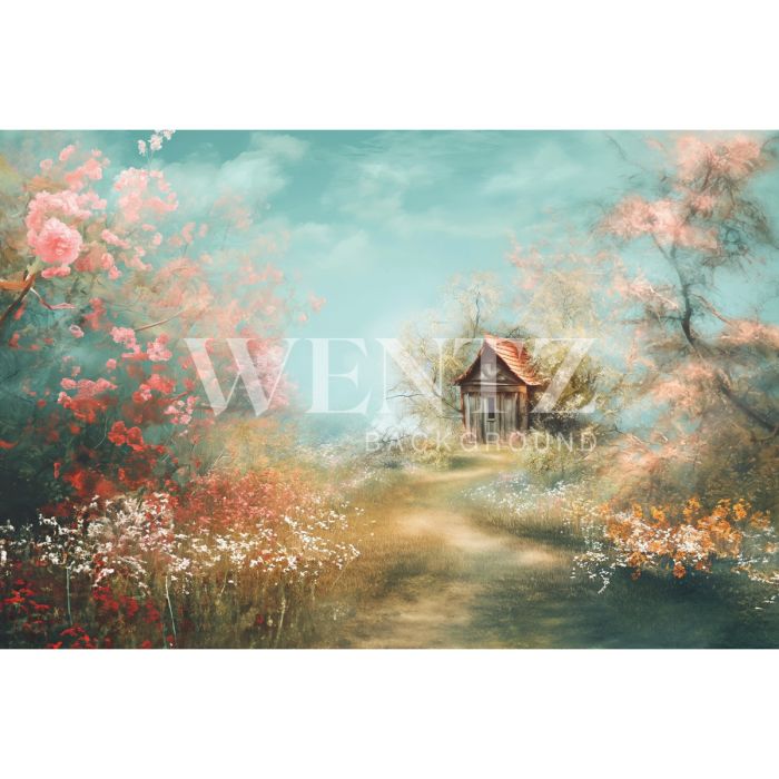 Photography Background in Fabric Easter 2024 House / Backdrop 5576