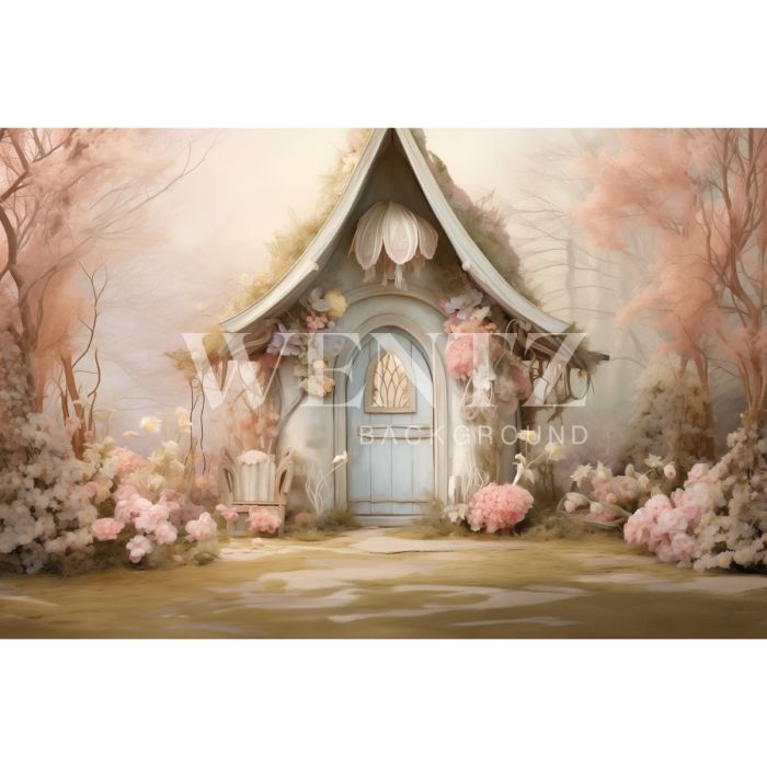 Photography Background in Fabric Easter 2024 House / Backdrop 5577