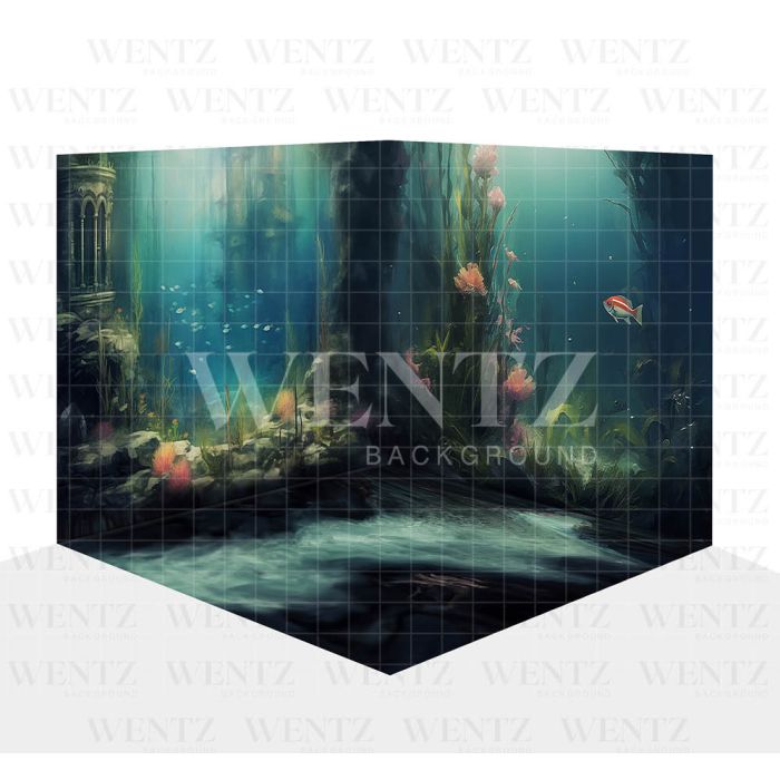 Photography Background in Fabric Bottom of the Sea Set 3D / WTZ161