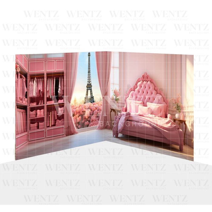 Photography Background in Fabric Bedroom in Paris Set 2D / WTZ167