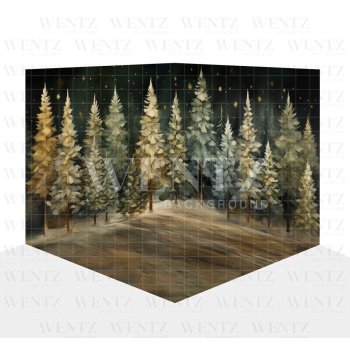 Photography Background in Fabric Christmas Forest Set 3D / WTZ171