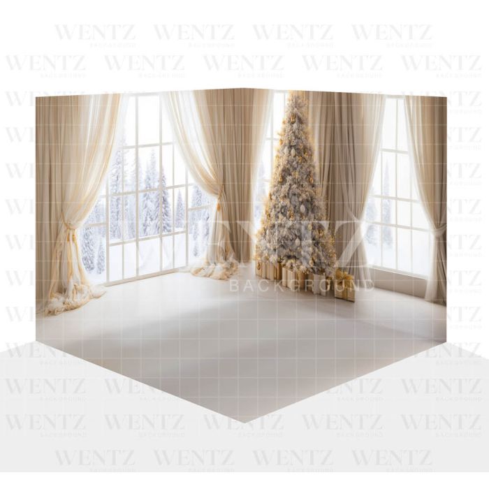 Photography Background in Fabric Christmas Room Set 3D / WTZ174