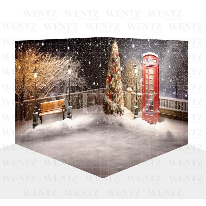 Photography Background in Fabric Christmas in London Set 3D / WTZ177