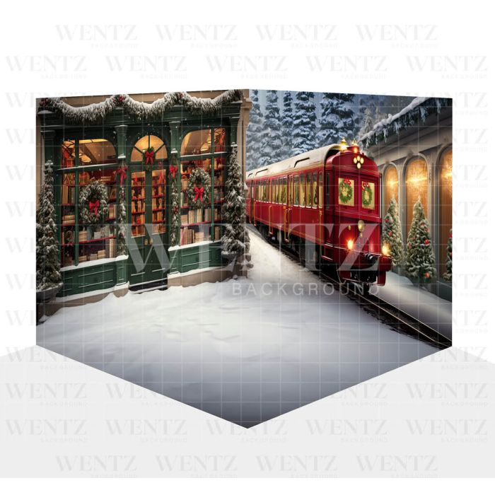 Photography Background in Fabric Train Station Set 3D / WTZ182