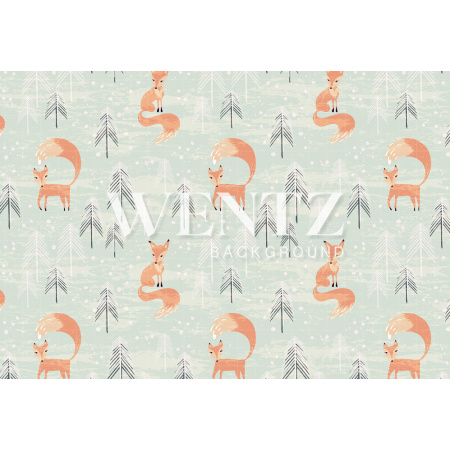 Fabric Photography Background Fox / Backdrop 1522