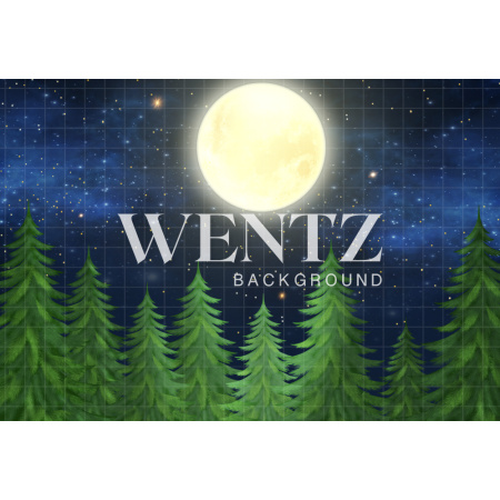 Fabric Photography Background Moonlight in the Forest / Backdrop 1551