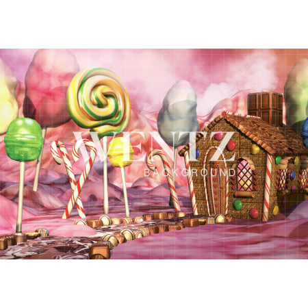 Fabric Photography Background Candy House / Backdrop 1570